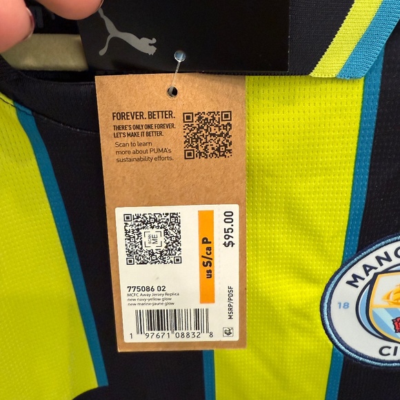 NWT Authentic Puma Manchester City FC 24-25 Away Jersey - Picture 7 of 10